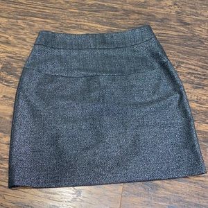 Theory black and silver shimmer skirt size 6